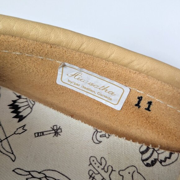 🇨🇦 Vintage Hiawatha By Bastien Boat Shoes / Hard Sole Moccasins Made In Canada - Picture 9 of 10